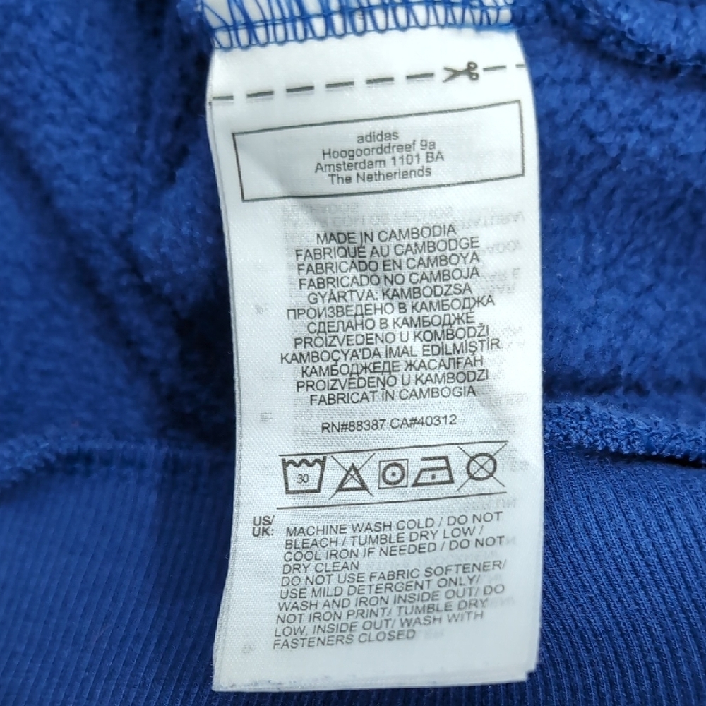 Adidas Kids Royal Blue Hoodie - Picture 4 of 7